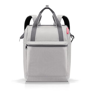 reisenthel allrounder R Large Groß Rucksack und Tragetasche in einem Mit Stecklasche für Reisetrolleys, Couleur:herringbone dark blue im Sale